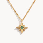 Green Star Pendant Necklace-Necklaces-Yiyae-18K Gold-Yiyae