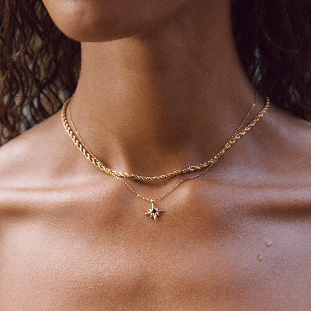 Green Star Pendant Necklace-Necklaces-Yiyae-Yiyae