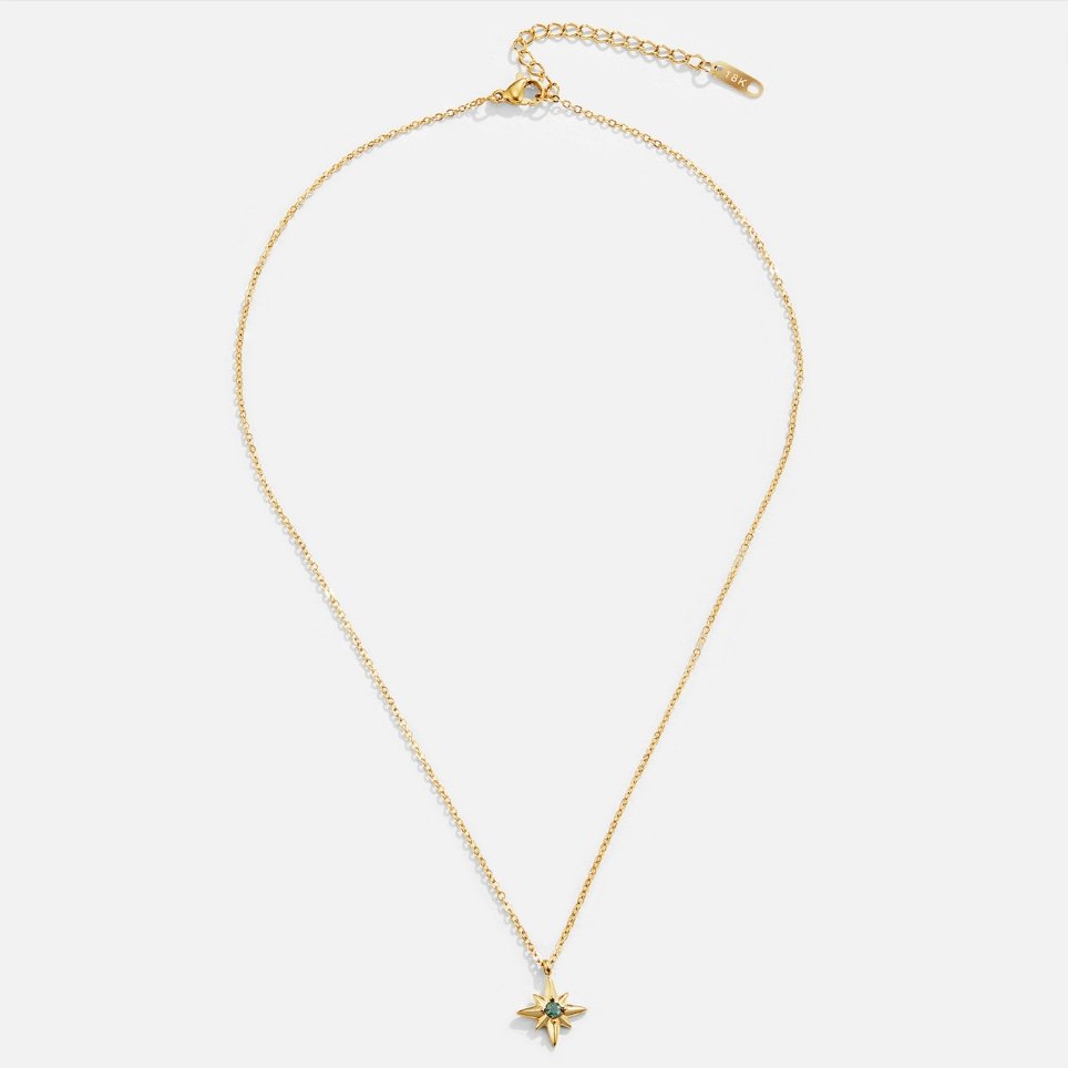 Green Star Pendant Necklace-Necklaces-Yiyae-Yiyae
