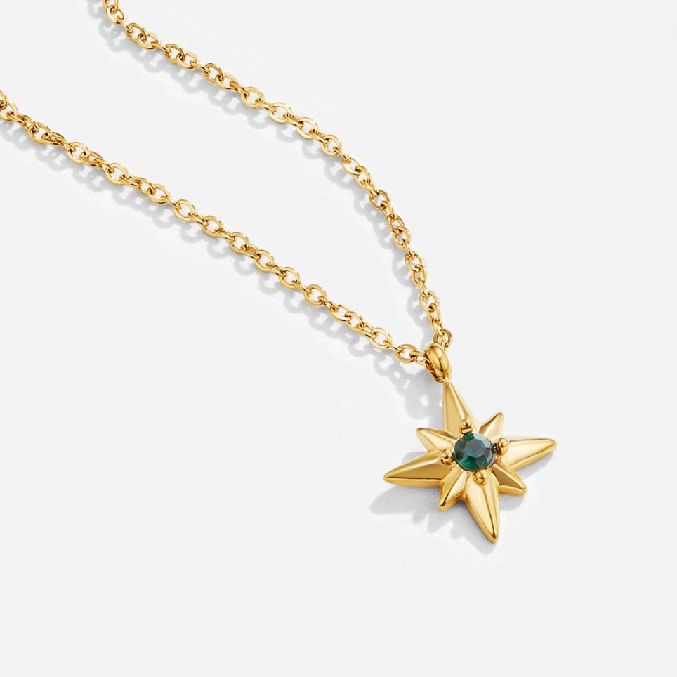Green Star Pendant Necklace-Necklaces-Yiyae-Yiyae