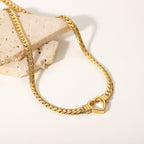 Heart Chain Choker-Necklaces-Yiyae-Yiyae