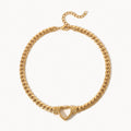 Heart Chain Choker-Necklaces-Yiyae-Gold-Yiyae