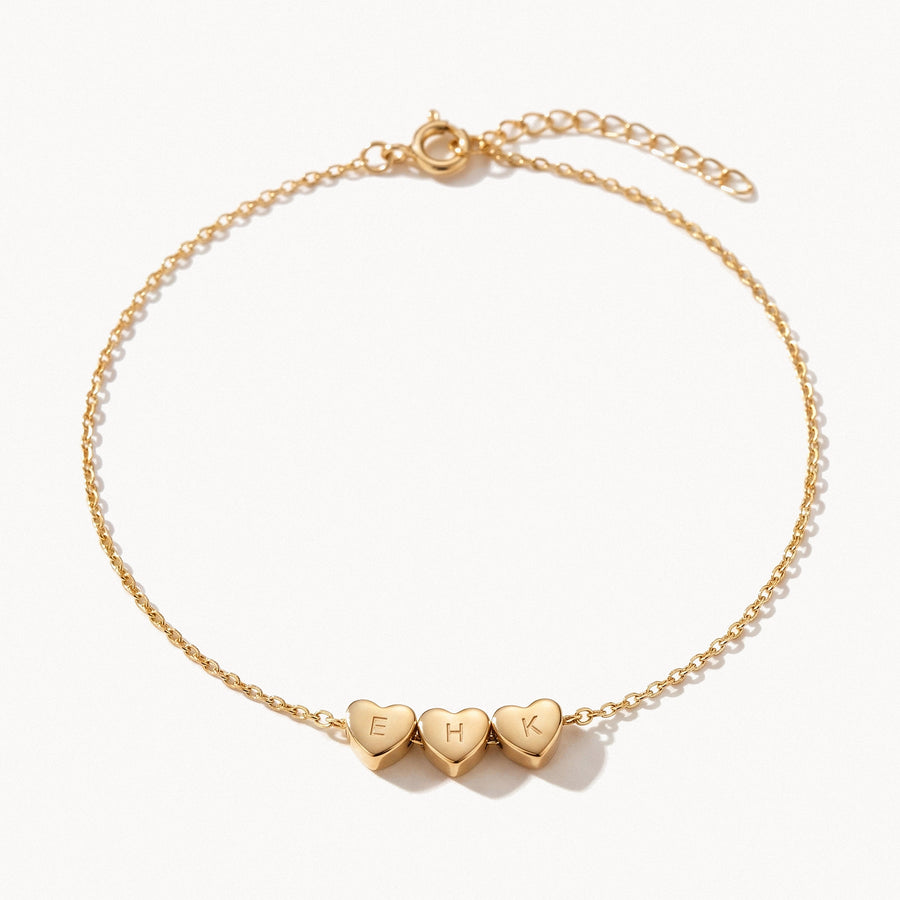 Heart Initial Bracelet