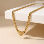 Heart Medallion Necklace-Necklaces-Yiyae-Yiyae