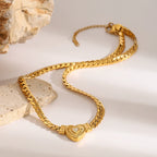 Heart Medallion Necklace-Necklaces-Yiyae-Yiyae