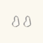 Heart Outline Hoops-Earrings-Yiyae-Yiyae