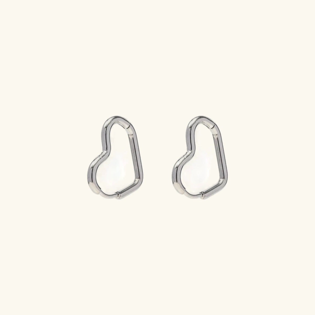 Heart Outline Hoops-Earrings-Yiyae-Yiyae