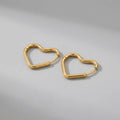 Heart Outline Hoops-Earrings-Yiyae-Gold-Yiyae