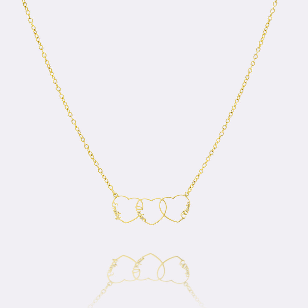 Heart Outline Name Necklace-Necklaces-Yiyae-Yiyae