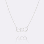 Heart Outline Name Necklace-Necklaces-Yiyae-Silver-Yiyae