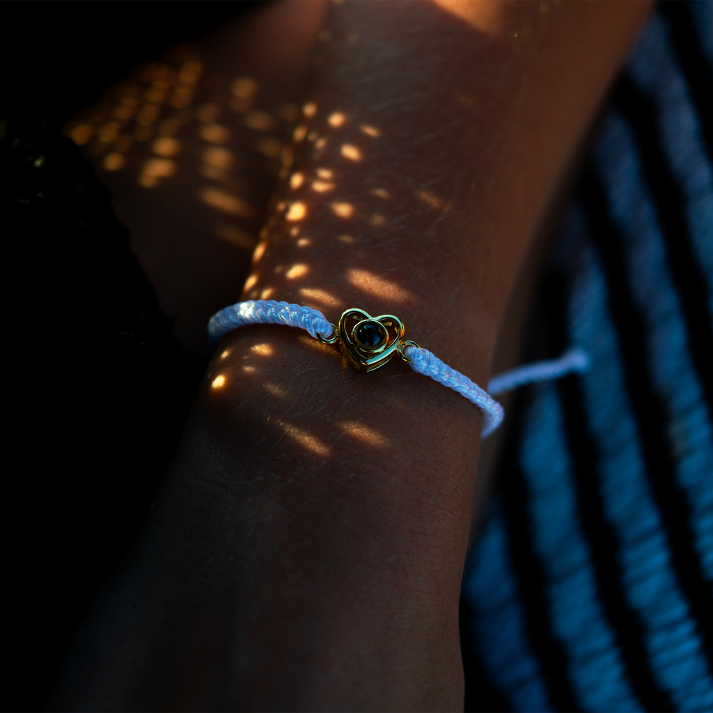 Heart Photo Cord Bracelet-Bracelets-Yiyae-Yiyae