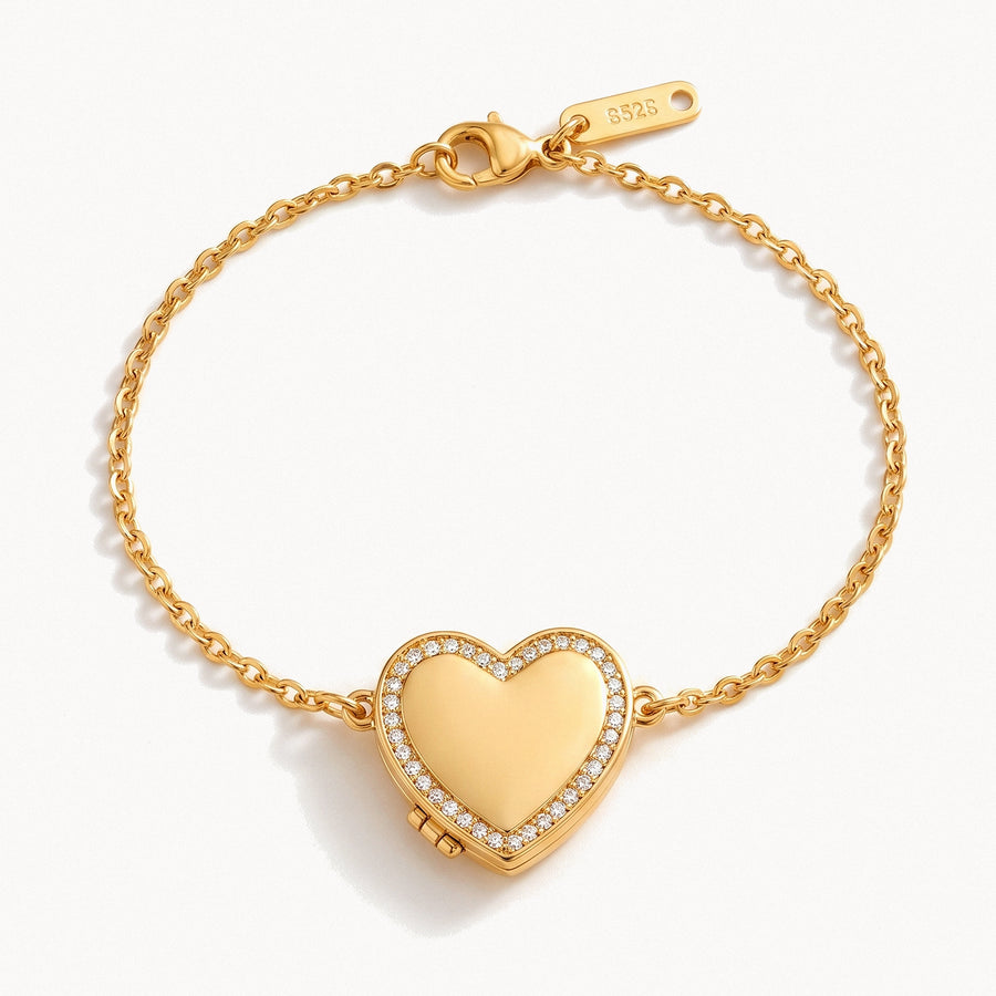 Heart Photo Locket Bracelet