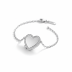 Heart Photo Locket Bracelet-Bracelets-Yiyae-Silver-Yiyae