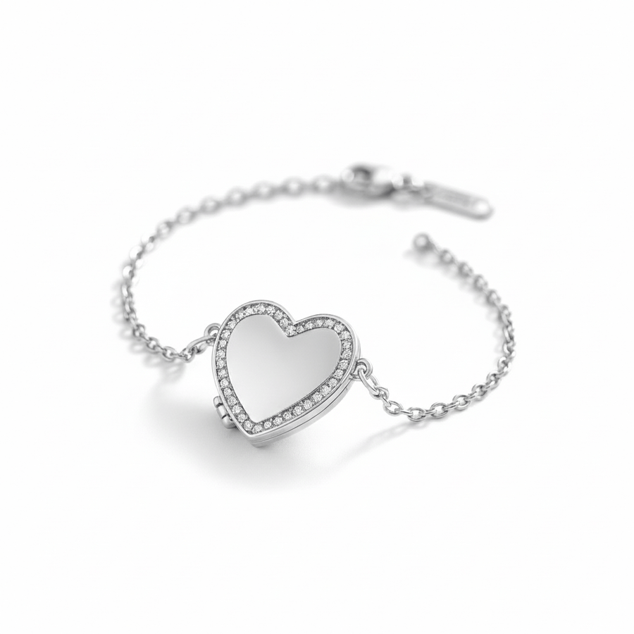 Heart Photo Locket Bracelet