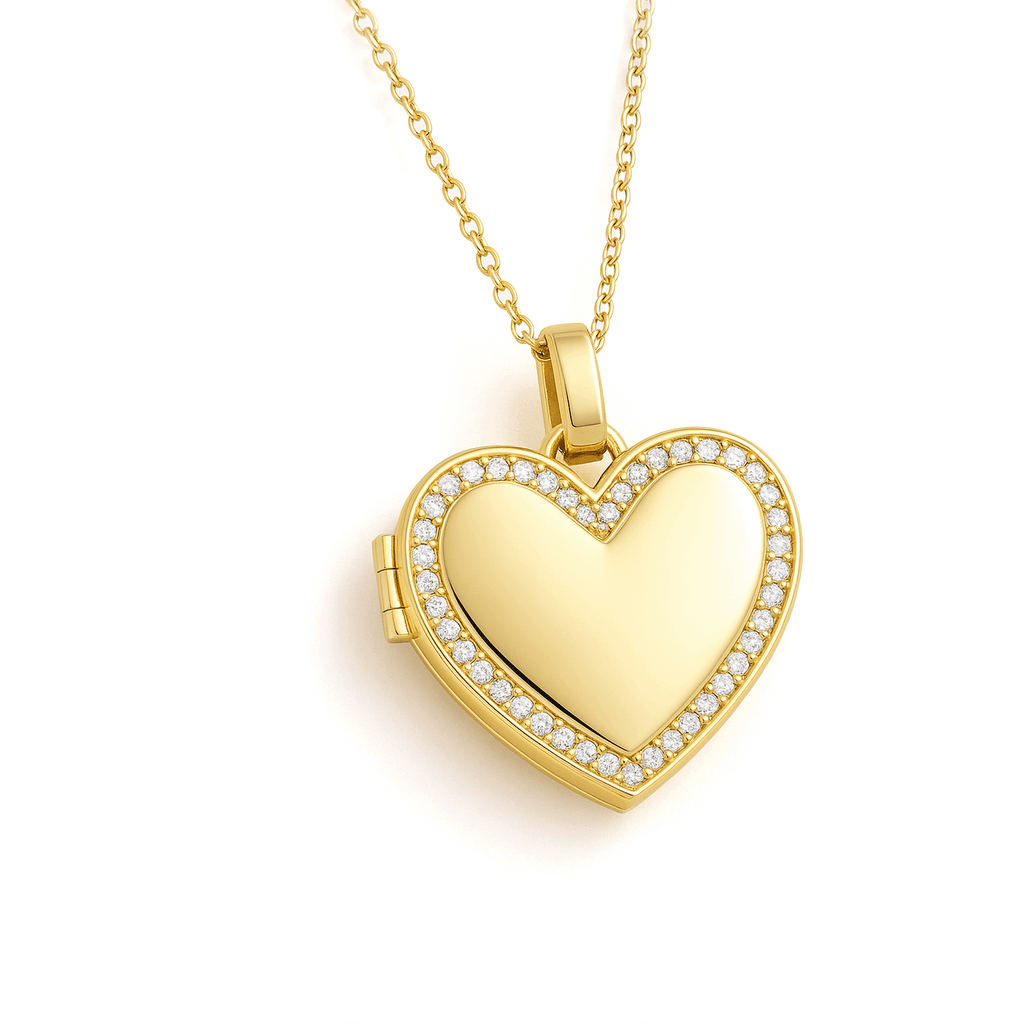 Heart Photo Locket Necklace-Necklaces-Yiyae-Yiyae
