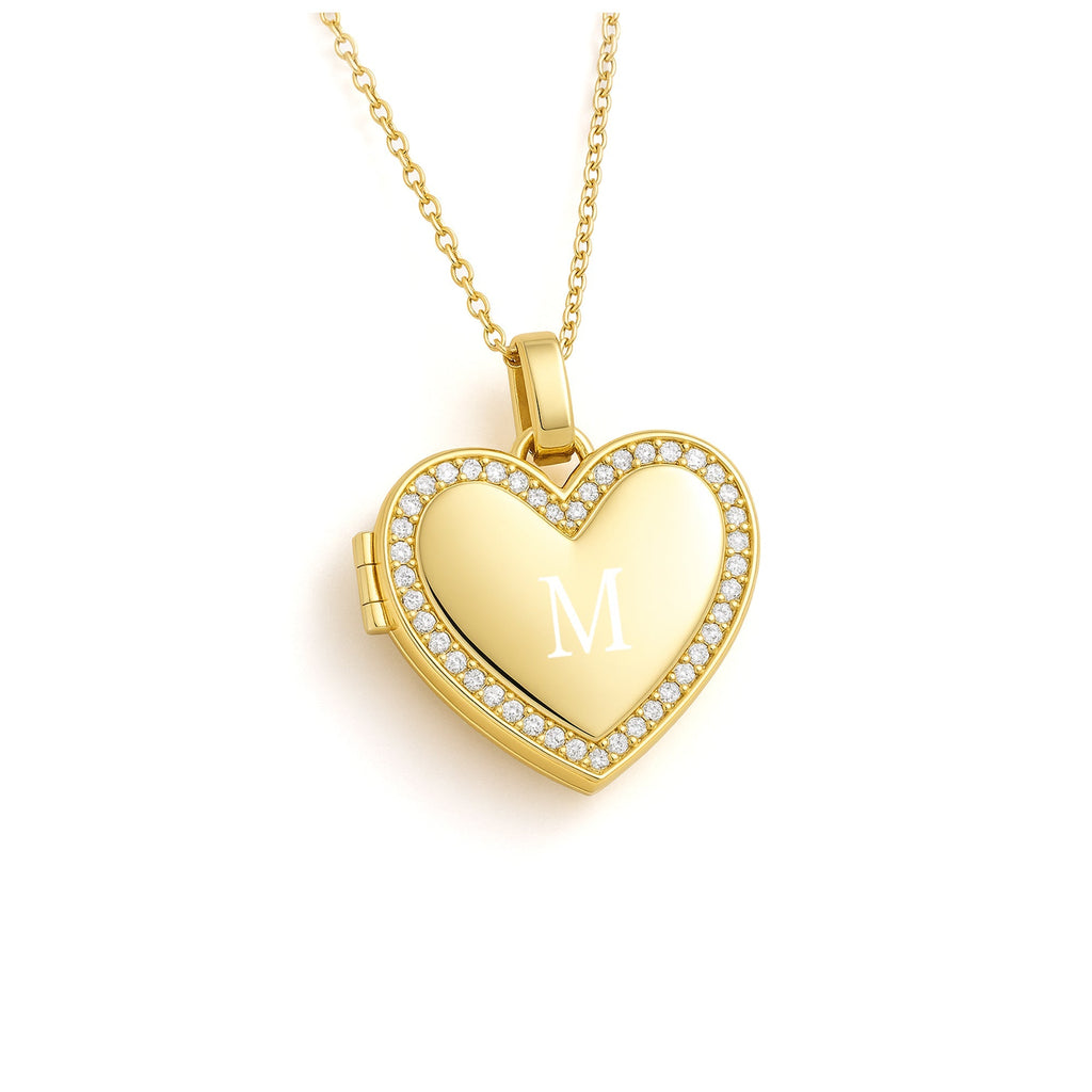 Heart Photo Locket Necklace-Necklaces-Yiyae-Yiyae