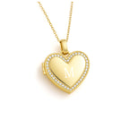 Heart Photo Locket Necklace-Necklaces-Yiyae-Yiyae