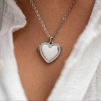 Heart Photo Locket Necklace-Necklaces-Yiyae-Yiyae