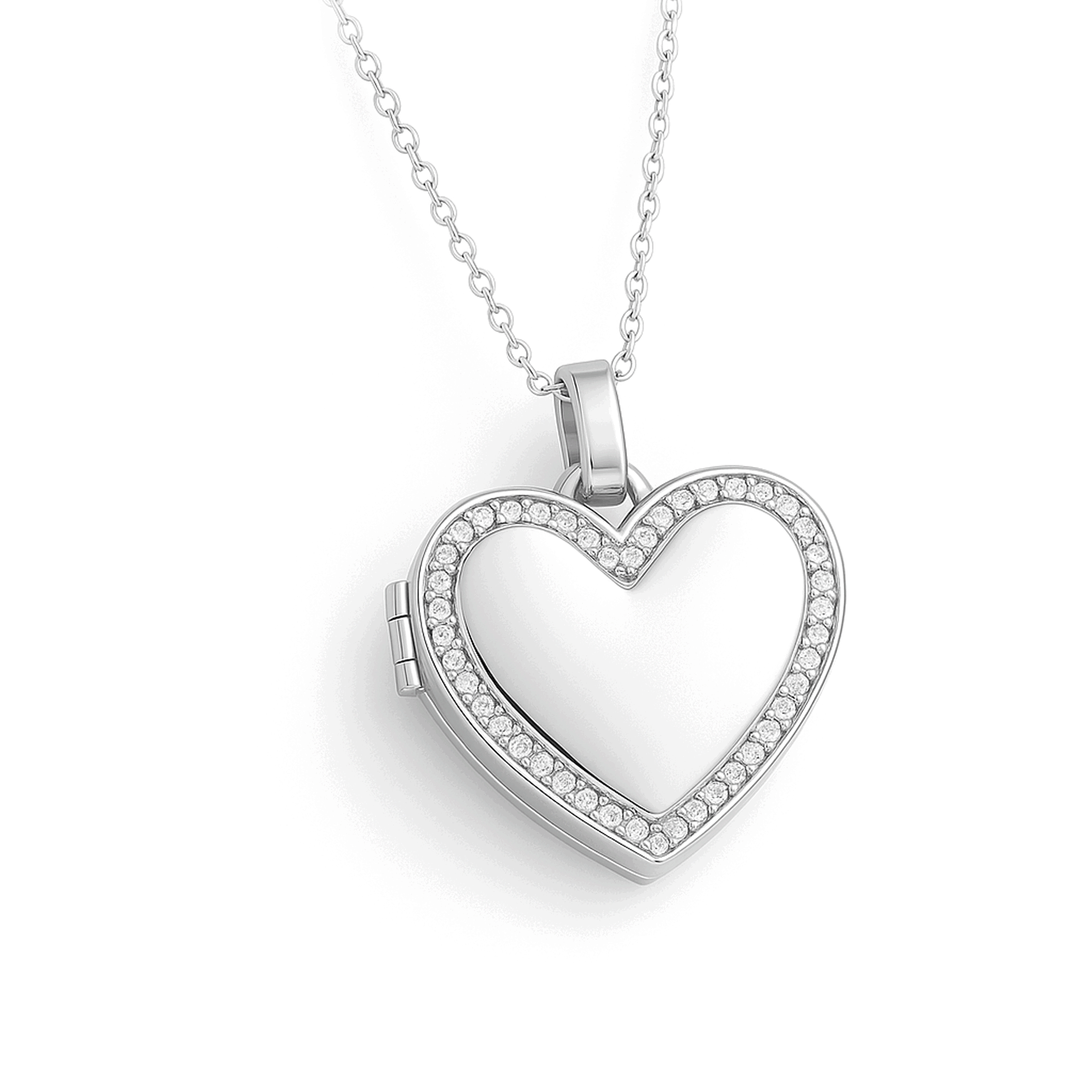 Heart Photo Locket Necklace-Necklaces-Yiyae-Silver-Yiyae