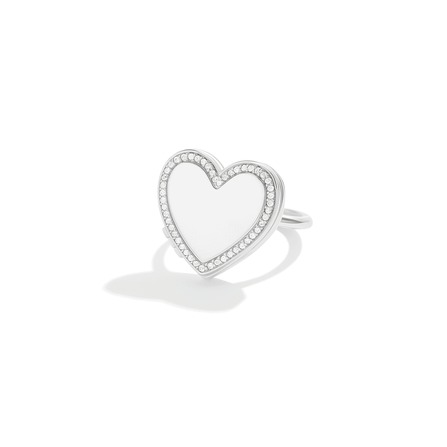 Heart Photo Locket Ring