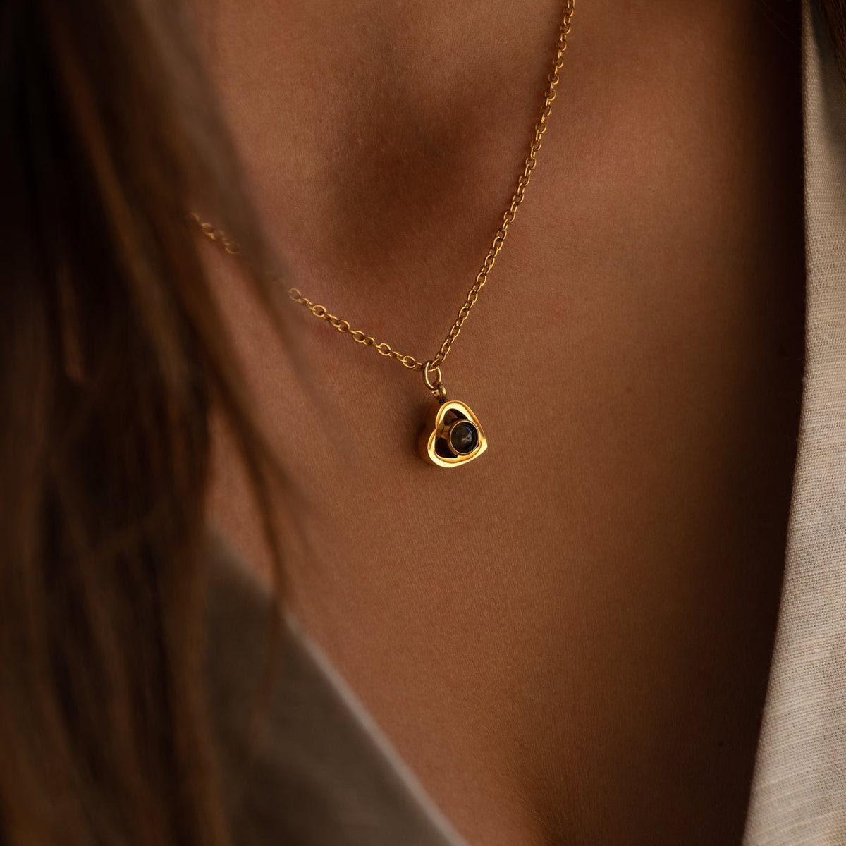 Heart Photo Projection Necklace-Necklaces-Yiyae-Yiyae