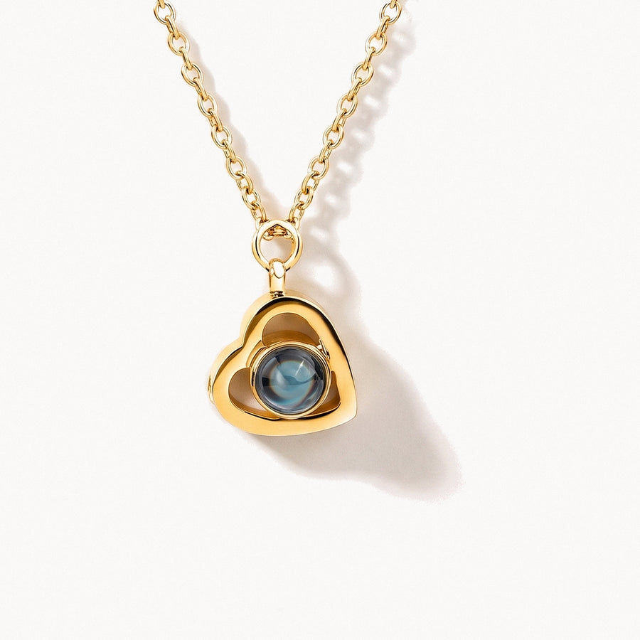Heart Photo Projection Necklace