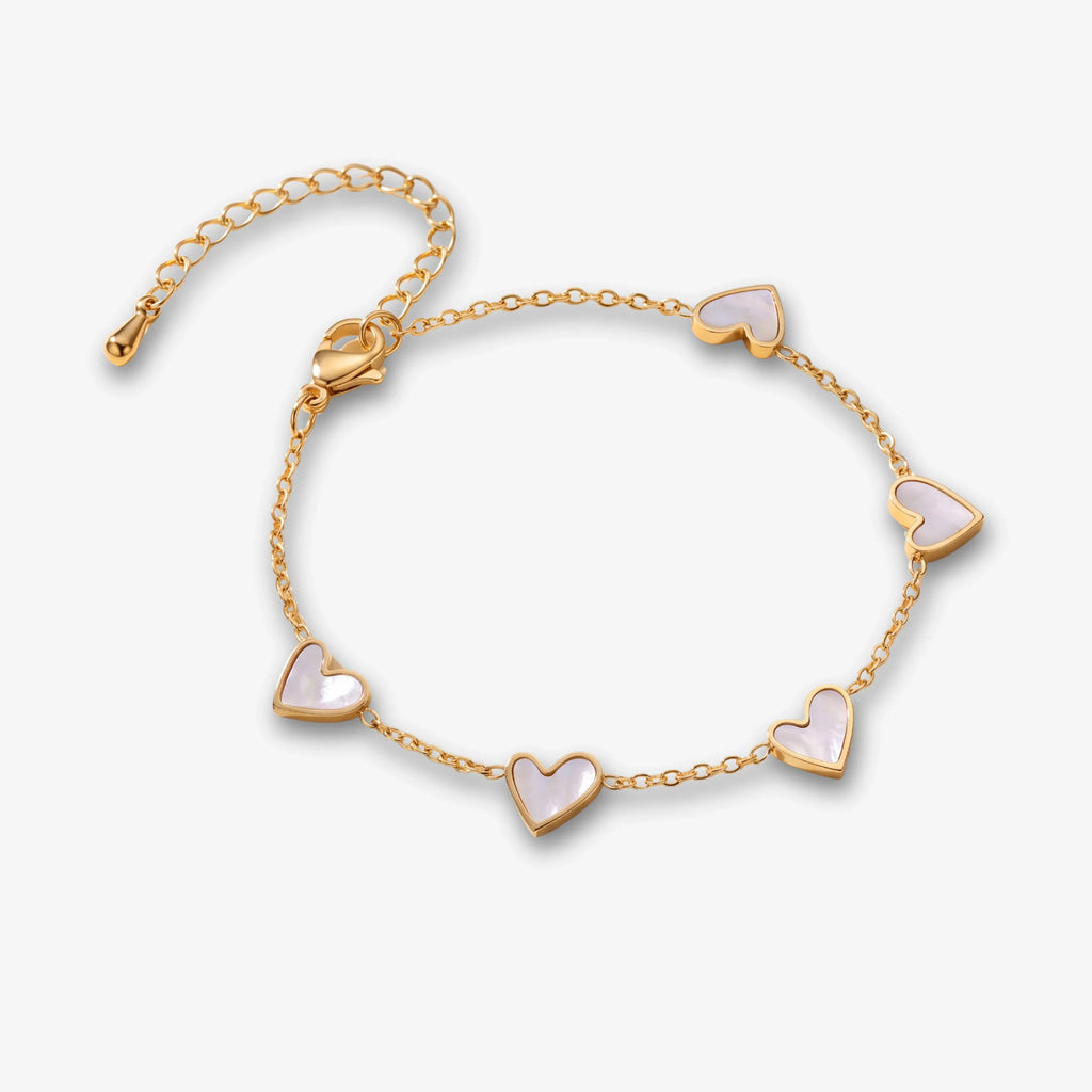 Heart Station Bracelet-Bracelets-Yiyae-Yiyae