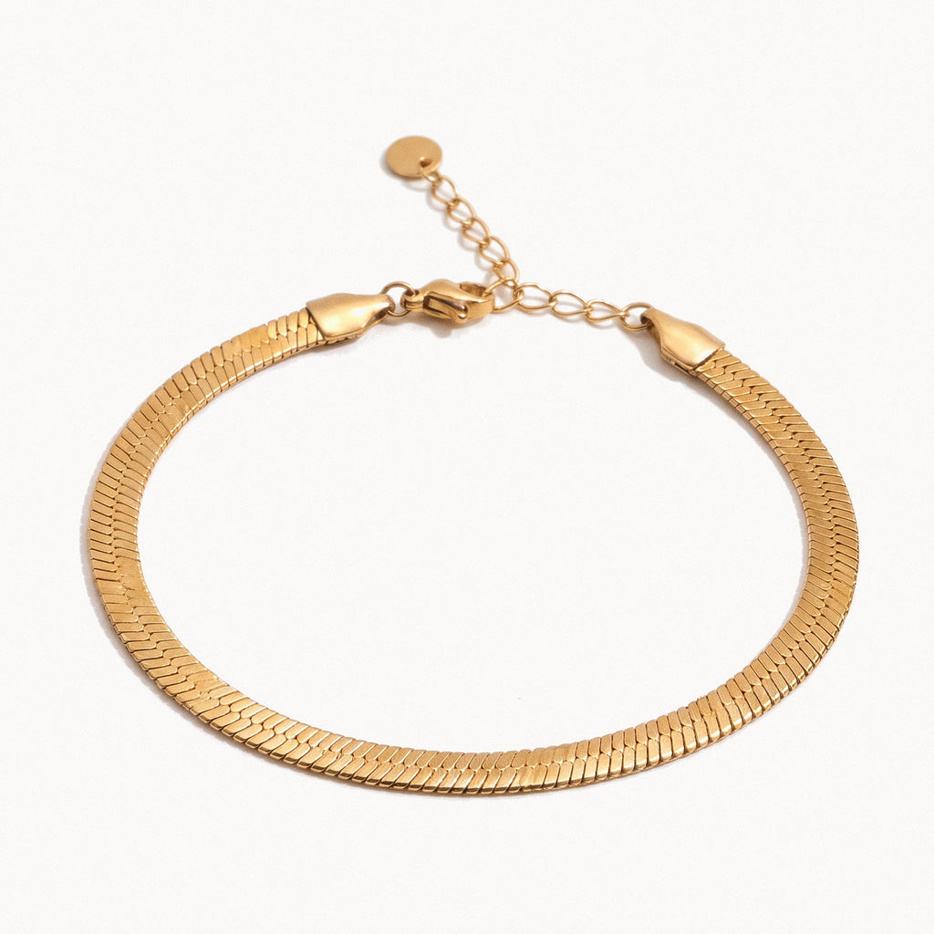 Herringbone Bracelet - Gold - Bracelets - Yiyae
