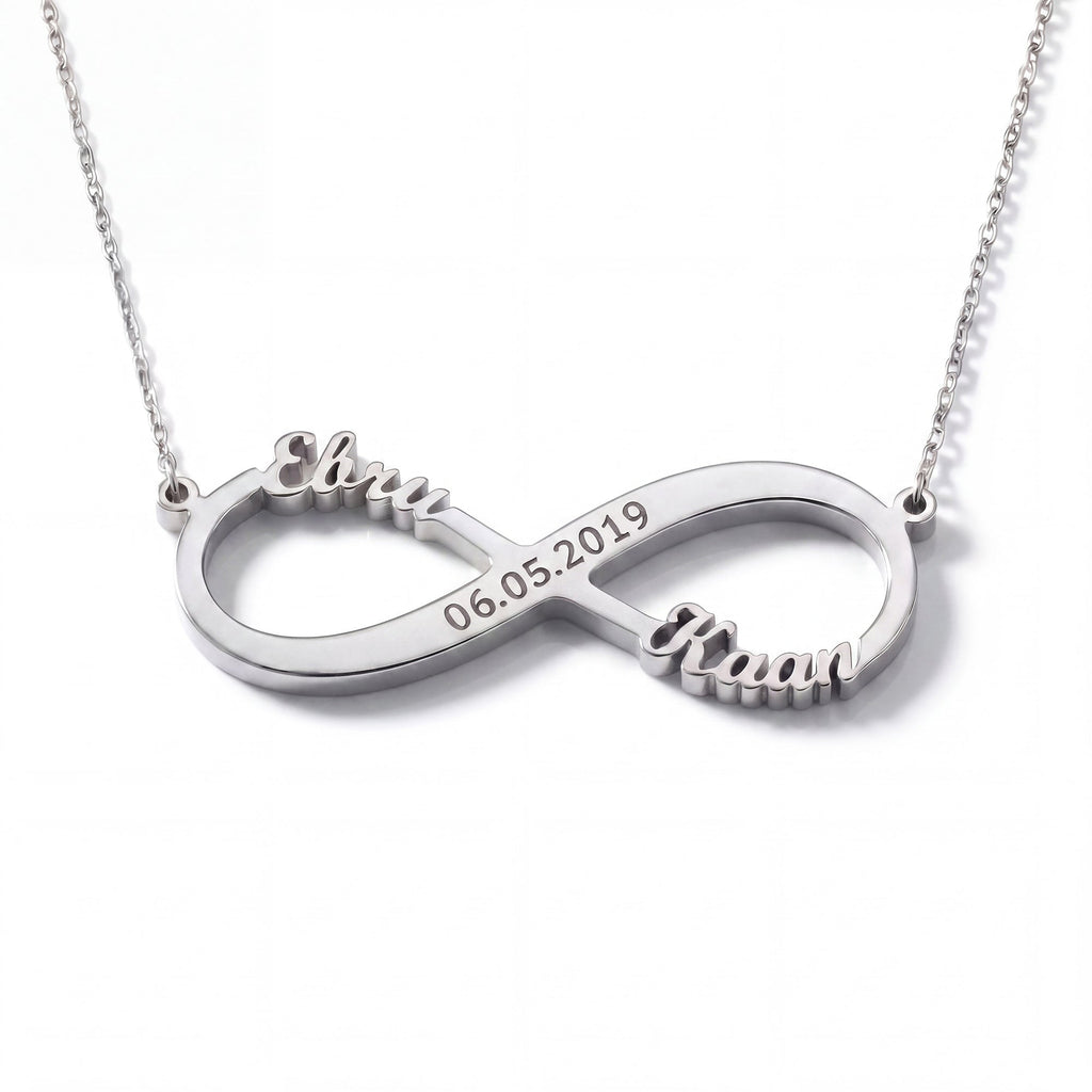 Infinity Name Necklace-Necklaces-Yiyae-Silver-Yiyae