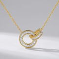 Interlocking Circle Necklace-Necklaces-Yiyae-Gold-Yiyae