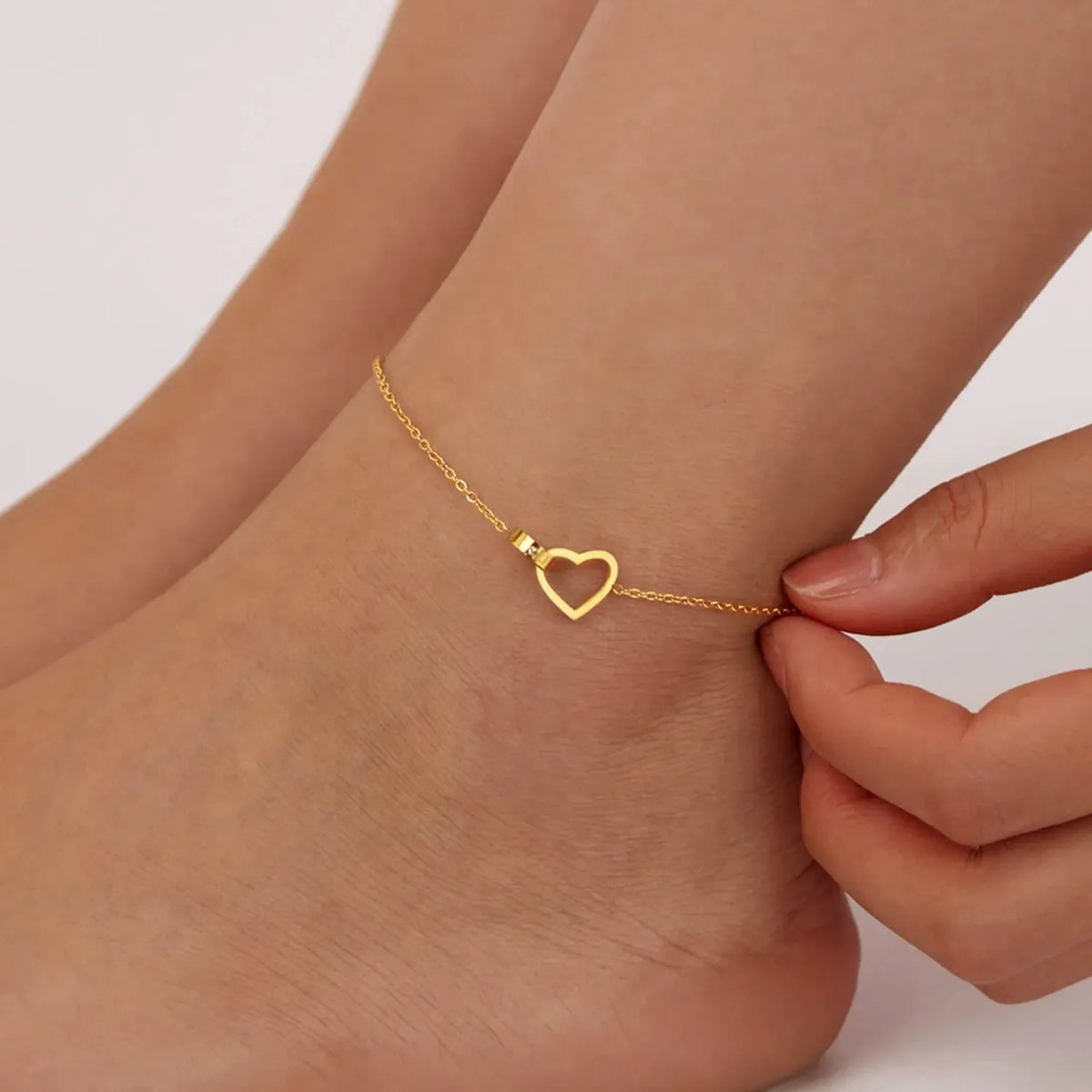Interlocking Heart Anklet-Anklets-Yiyae-Yiyae
