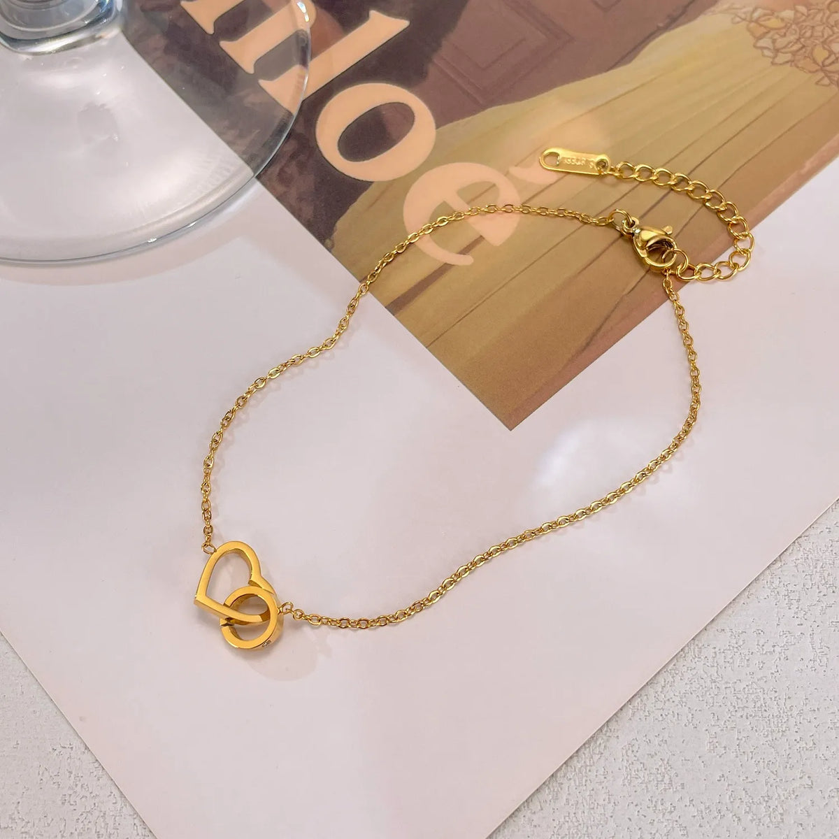 Interlocking Heart Anklet-Anklets-Yiyae-Yiyae