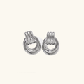 Interlocking Hoop Earrings-Earrings-Yiyae-Silver-Yiyae