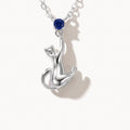 Kitten Charm Necklace-Necklaces-Yiyae-Silver-Yiyae