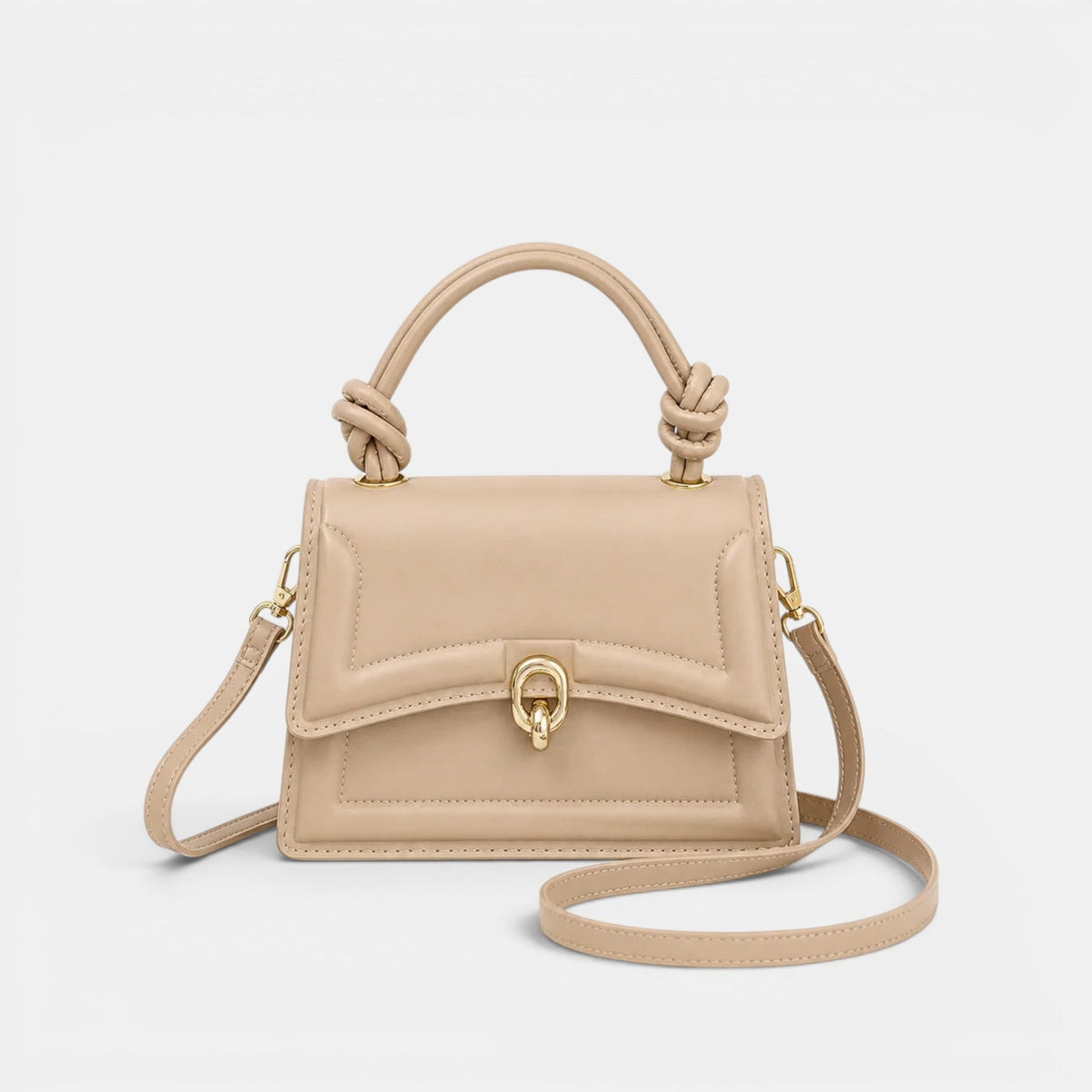 Knot Handle Crossbody Bag-Bags-Yiyae-Beige-Yiyae