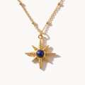 Lapis Sun Pendant Necklace-Necklaces-Yiyae-Gold-Yiyae