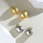 Large Teardrop Stud Earrings-Earrings-Yiyae-Yiyae