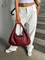 Large Woven Hobo Bag-Bags-Yiyae-Yiyae