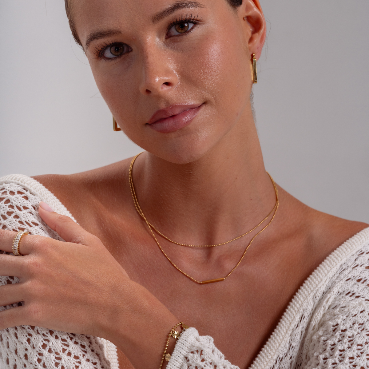 Layered Bar Necklace-Necklaces-Yiyae-Yiyae