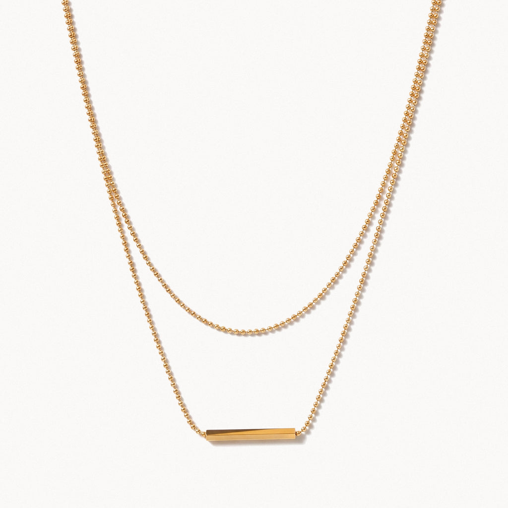 Layered Bar Necklace-Necklaces-Yiyae-Gold-Yiyae