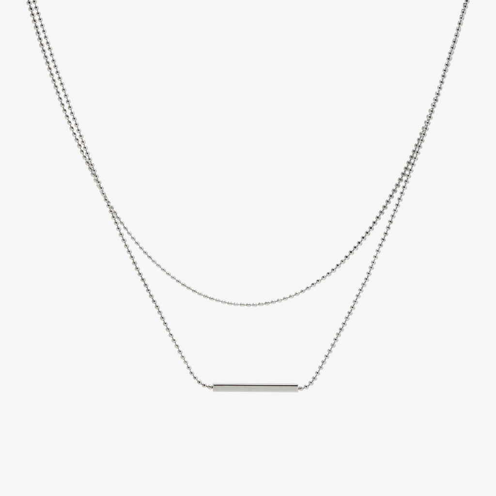 Layered Bar Necklace-Necklaces-Yiyae-Silver-Yiyae
