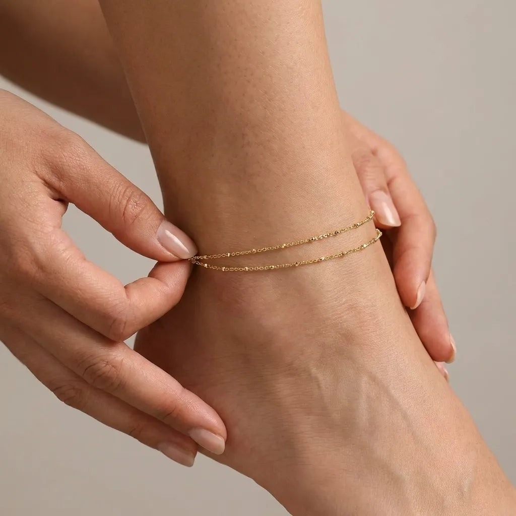 Layered Chain Anklet-Anklets-Yiyae-Yiyae
