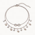 Layered Pearl Charm Anklet-Anklets-Yiyae-White-Gold-Yiyae