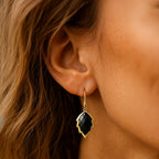 Leaf Stone Drop Earrings-Earrings-Yiyae-Yiyae