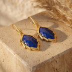 Leaf Stone Drop Earrings-Earrings-Yiyae-Yiyae