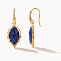 Leaf Stone Drop Earrings-Earrings-Yiyae-Lapis Lazuli-Yiyae