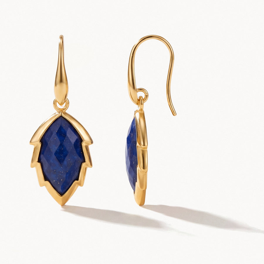 Leaf Stone Drop Earrings