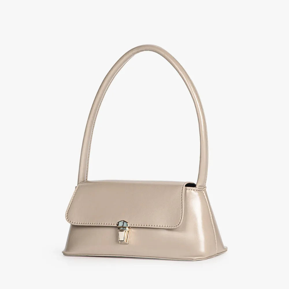 Lock Detail Shoulder Bag-Bags-Yiyae-Yiyae