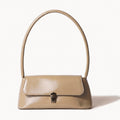 Lock Detail Shoulder Bag-Bags-Yiyae-Khaki-Yiyae