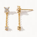 Long Crystal Drop Earrings-Earrings-Yiyae-Gold-Yiyae